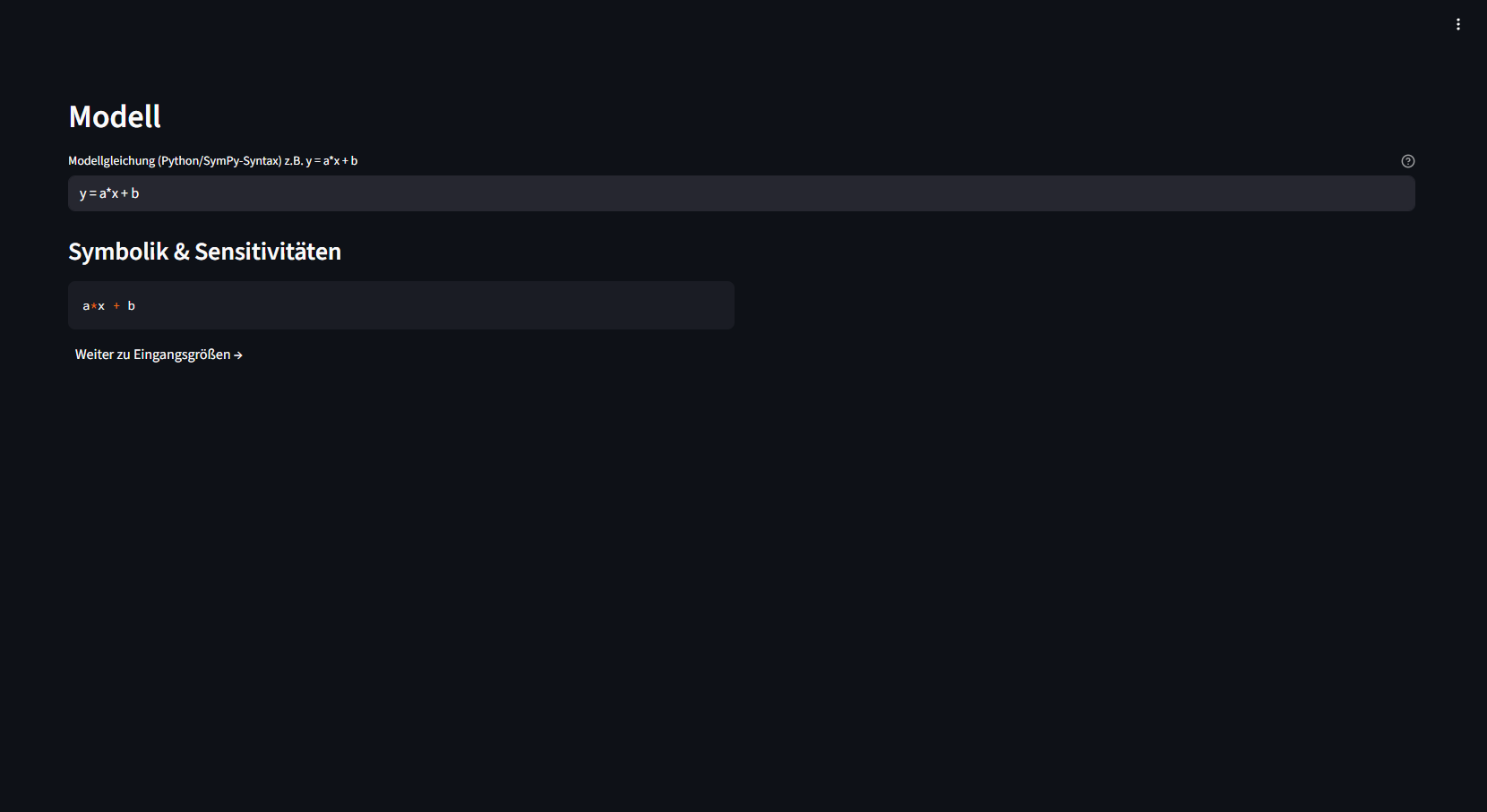 UNCALC Screenshot: GUM-Berechnung